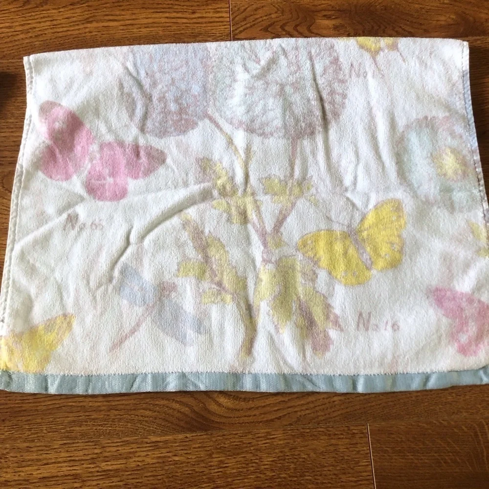 floral butterfly hand towel